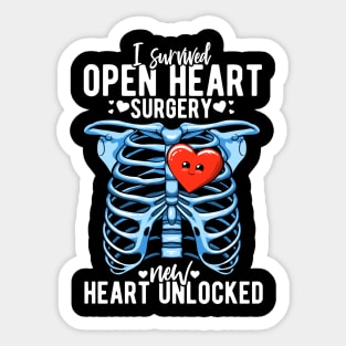 Open Heart Surgery Survivor Cardiac Attack Hospital Recovery Sticker